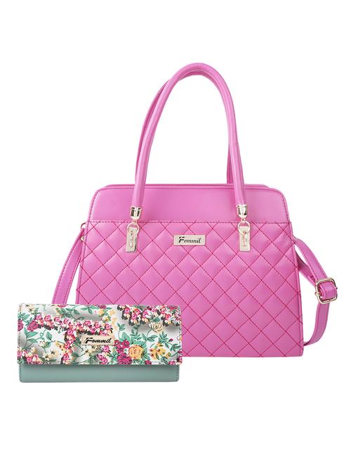multi color leatherette (pu) handbag combo - 20007498 -  Standard Image - 0