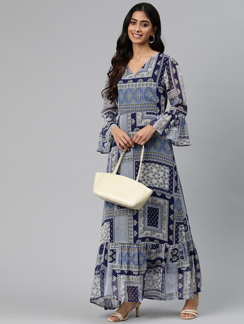 women's printed tiered dress - 20007548 -  Zoom Image - 0