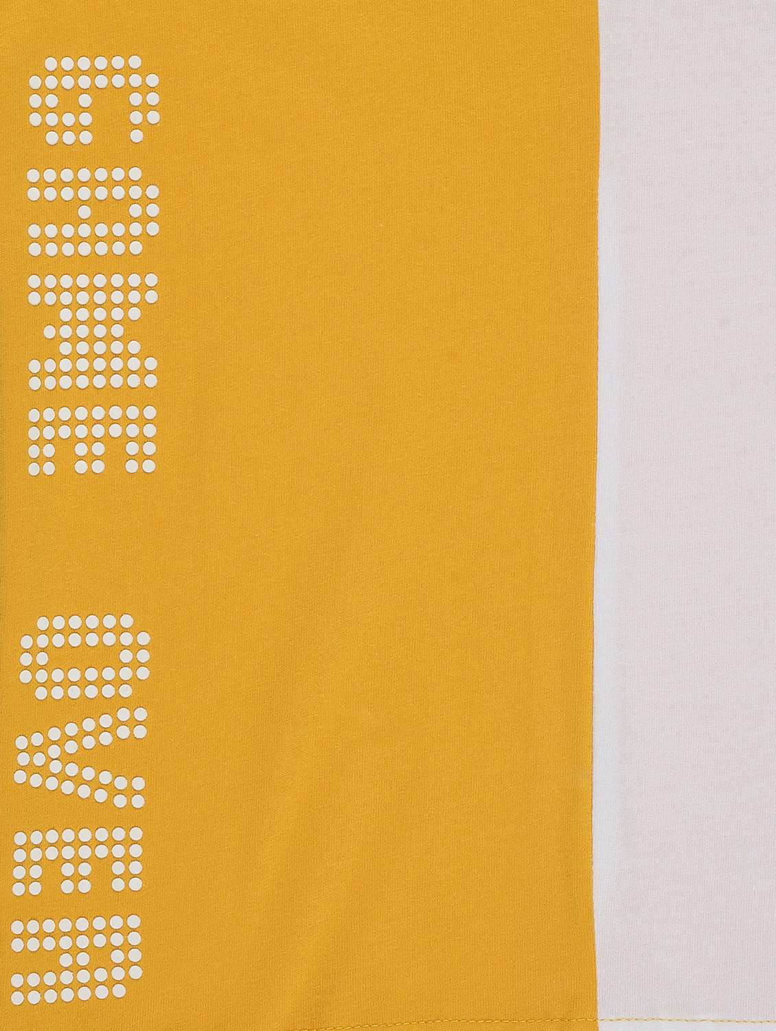 yellow & white color block round neck t-shirt  - 20007585 -  Standard Image - 4