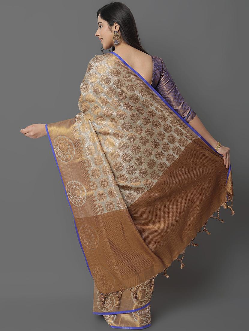 self design woven saree with blouse - 20007974 - Standard Image - 1