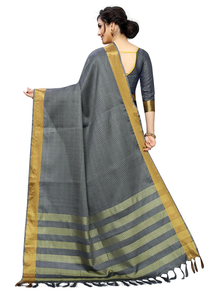 self design woven saree with blouse - 20008000 - Standard Image - 1