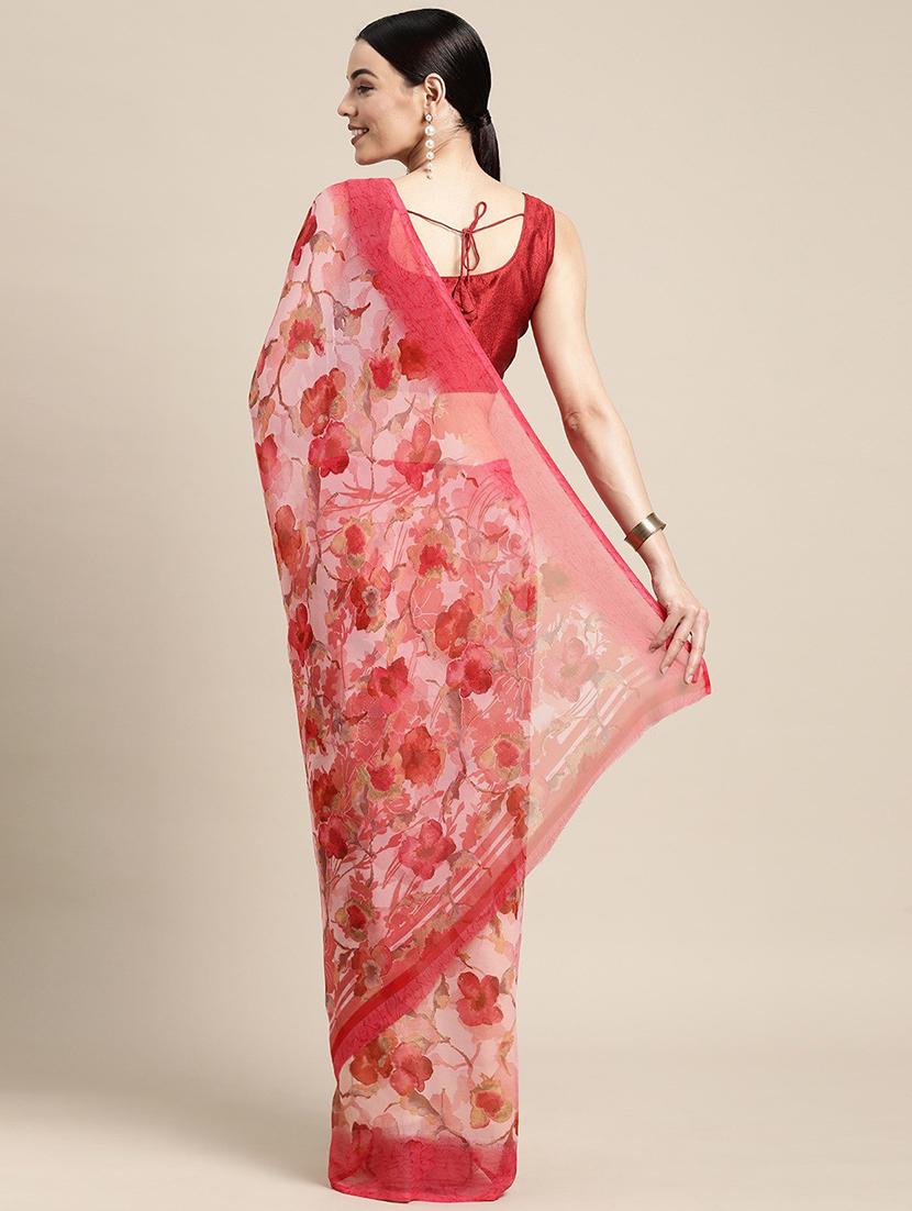 floral printed saree with blouse - 20008192 -  Standard Image - 1