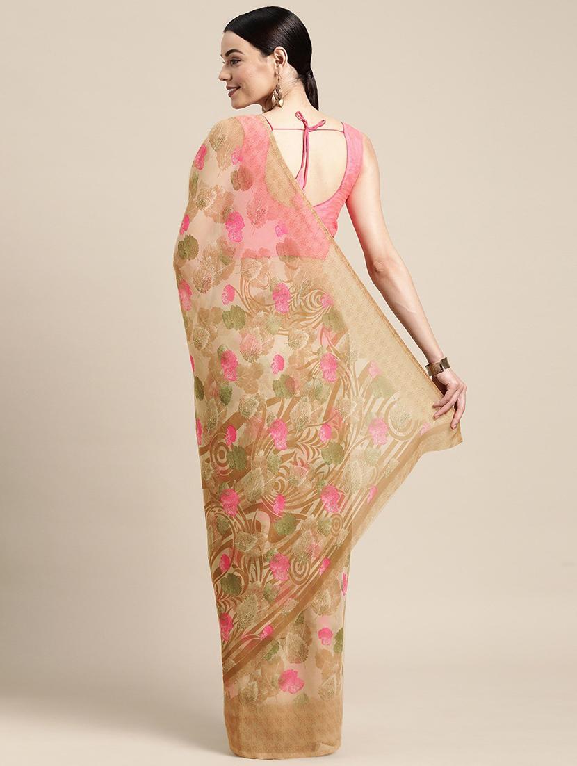 floral printed saree with blouse - 20008194 -  Standard Image - 1