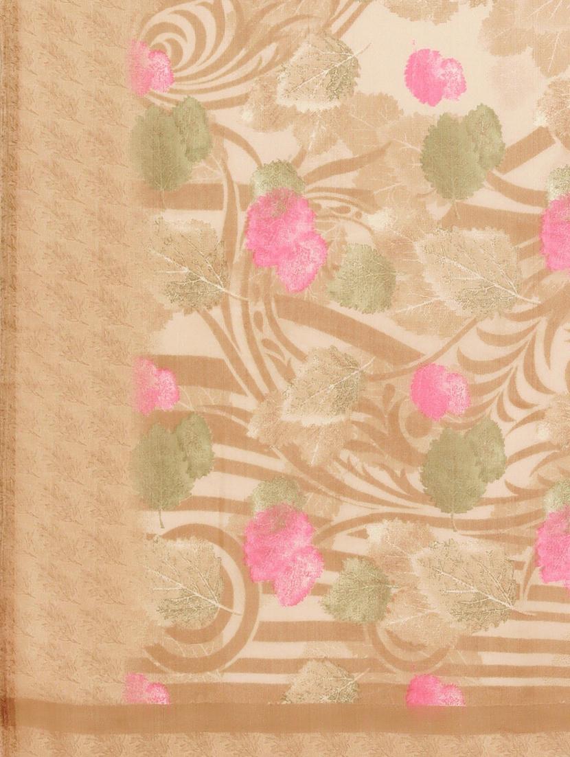 floral printed saree with blouse - 20008194 - Standard Image - 4