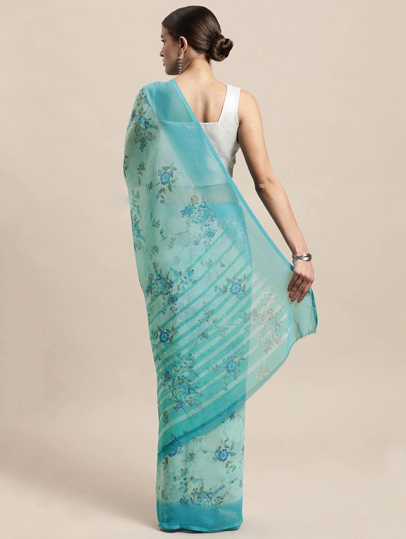 floral printed saree with blouse - 20008195 - Standard Image - 1