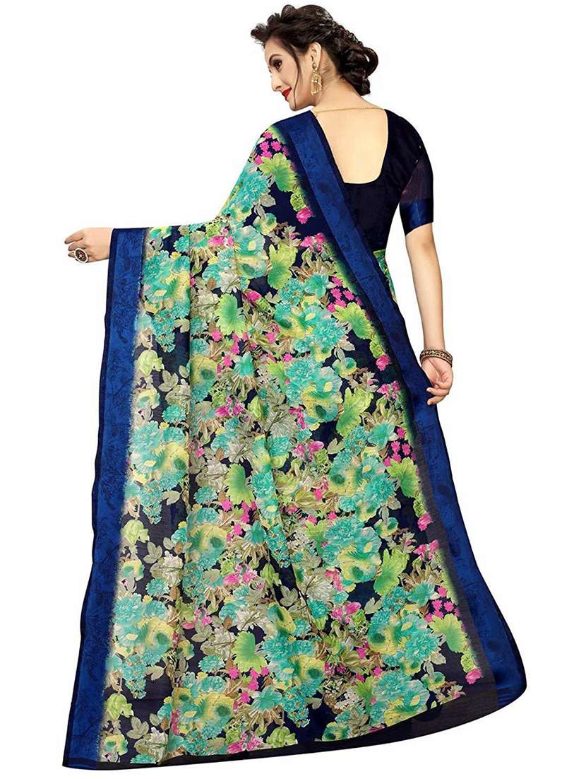 printed saree with blouse piece - 20008264 -  Standard Image - 1
