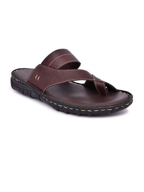 brown synthetic slip on sandals - 20008682 -  Standard Image - 0