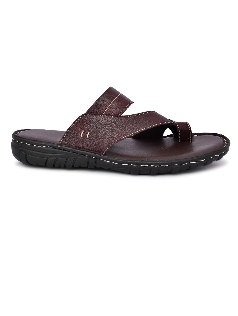 brown synthetic slip on sandals - 20008682 -  Standard Image - 1