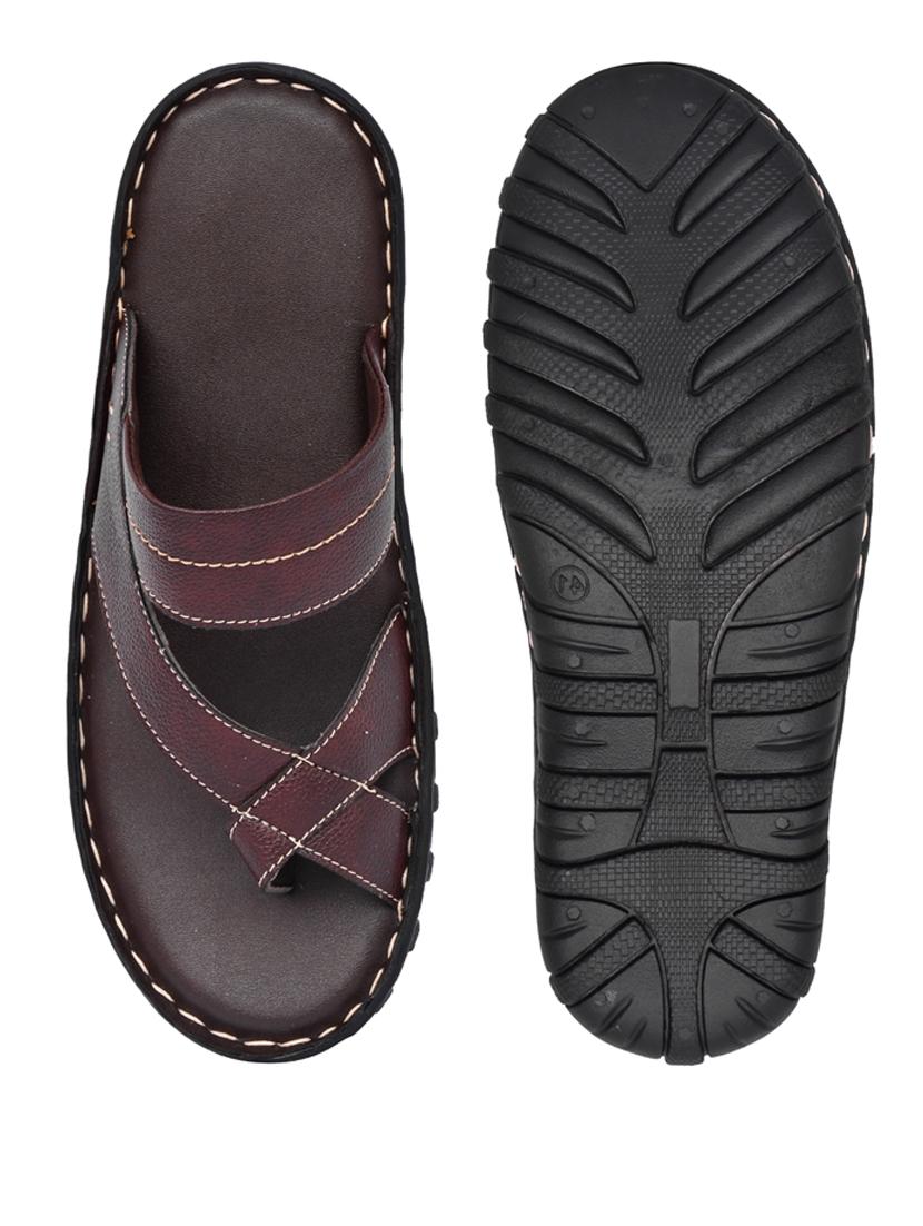 brown synthetic slip on sandals - 20008682 - Standard Image - 4