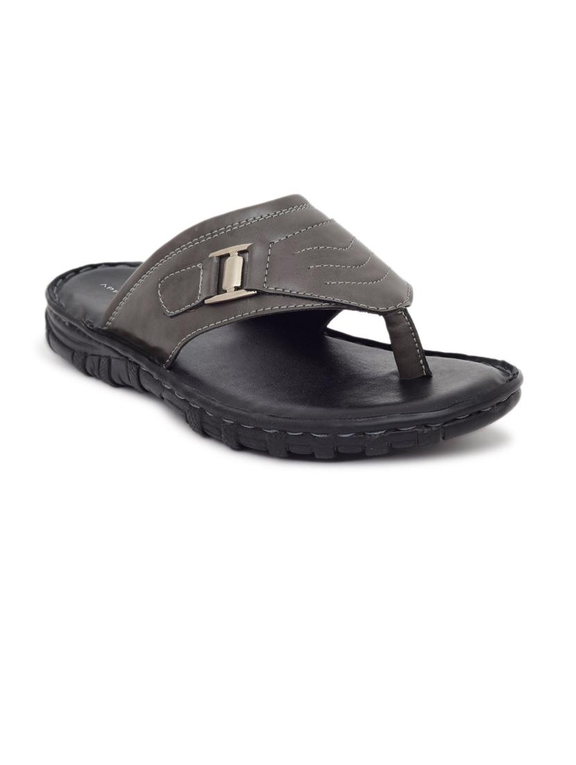 grey pu toe separator slippers - 20008696 -  Zoom Image - 0