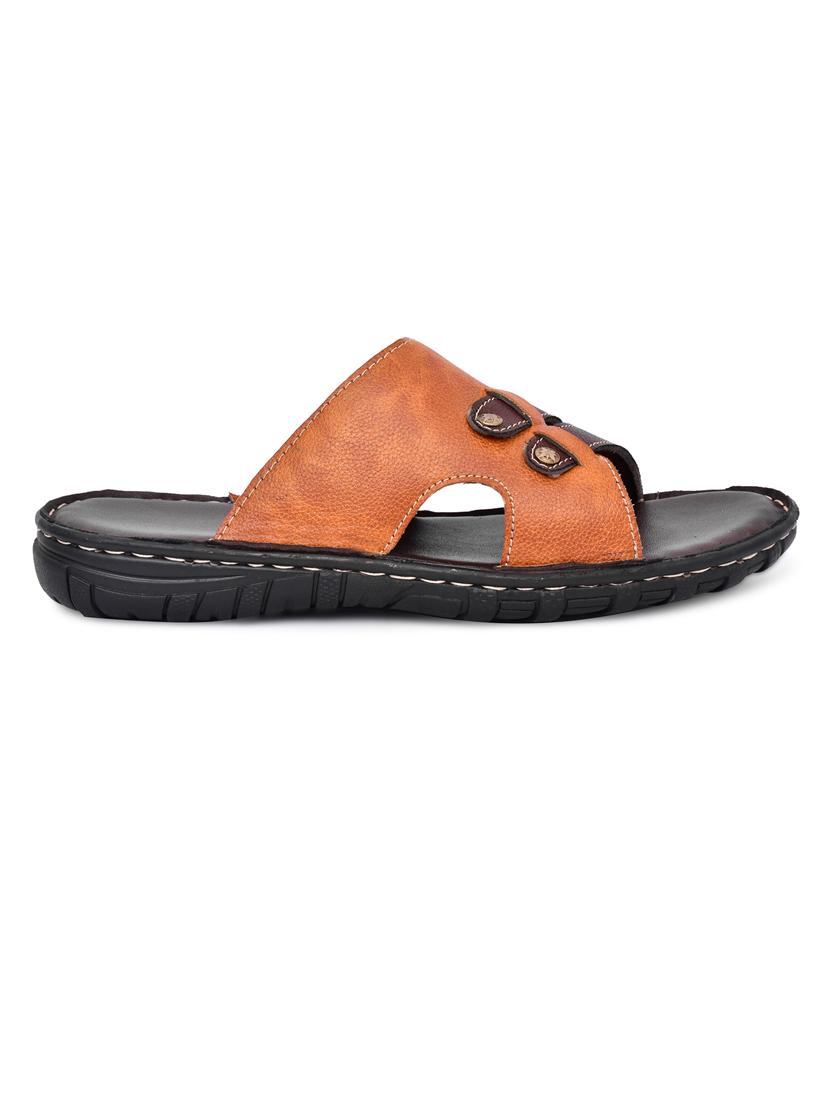 tan synthetic slip on sandals - 20008747 -  Standard Image - 1