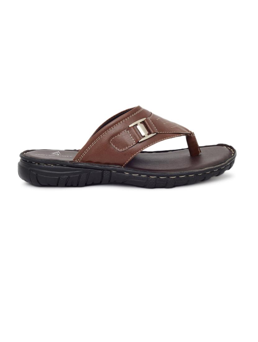 tan pu toe separator slippers - 20008756 -  Standard Image - 1