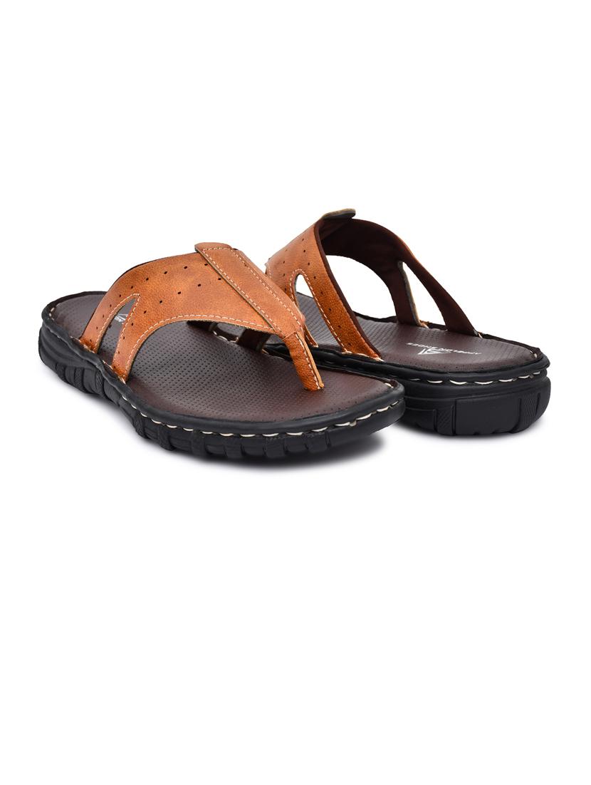 tan pu toe separator slippers - 20008758 - Standard Image - 1
