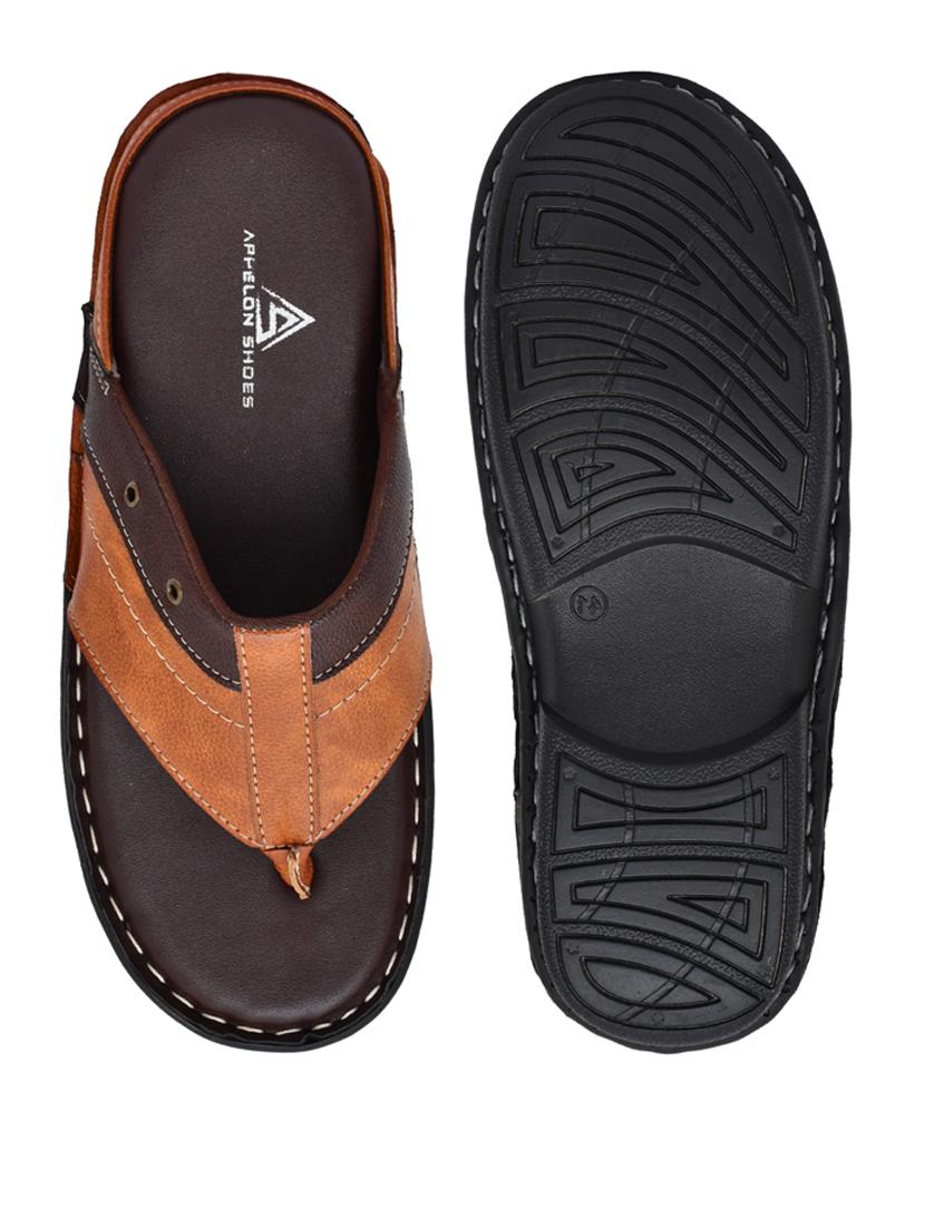 tan pu toe separator slippers - 20008759 - Standard Image - 4