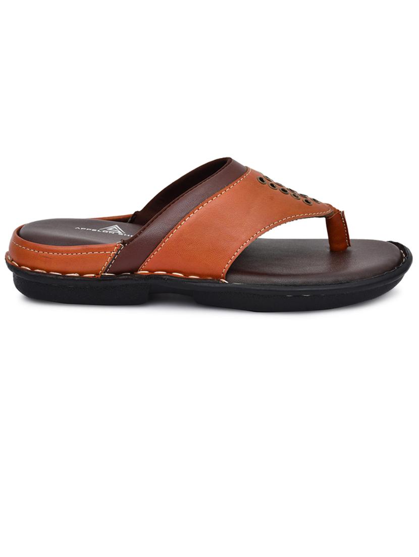 tan pu toe separator slippers - 20008760 - Standard Image - 1
