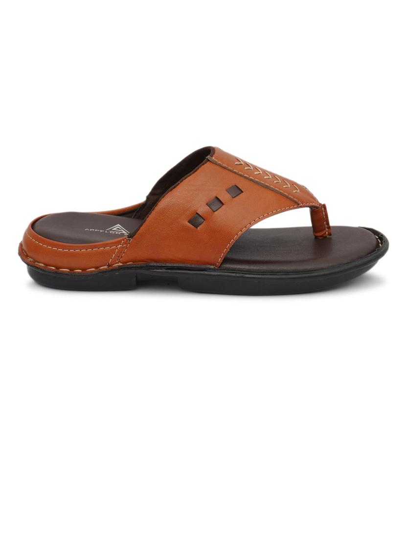 tan pu toe separator slippers - 20008766 -  Standard Image - 1