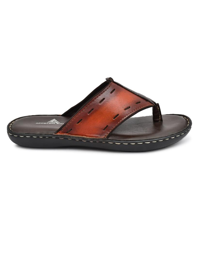 tan pu toe separator slippers - 20008767 - Standard Image - 1