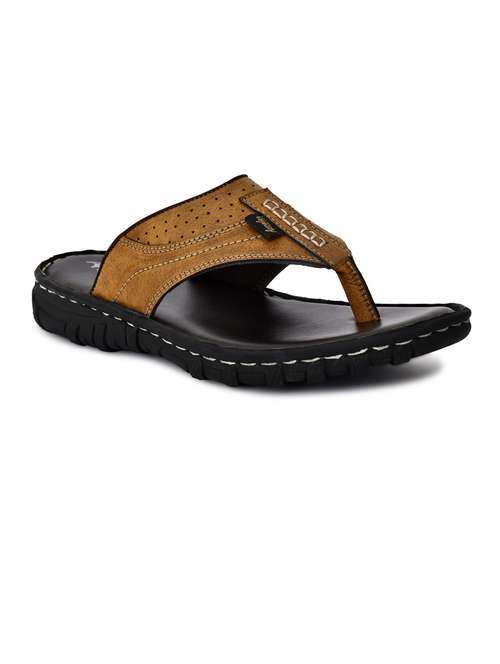 tan pu toe separator slippers - 20008792 -  Standard Image - 0