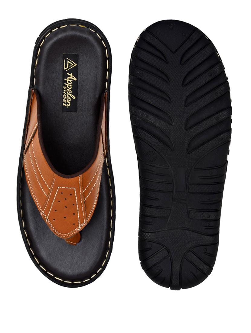 tan pu toe separator slippers - 20008795 - Standard Image - 4