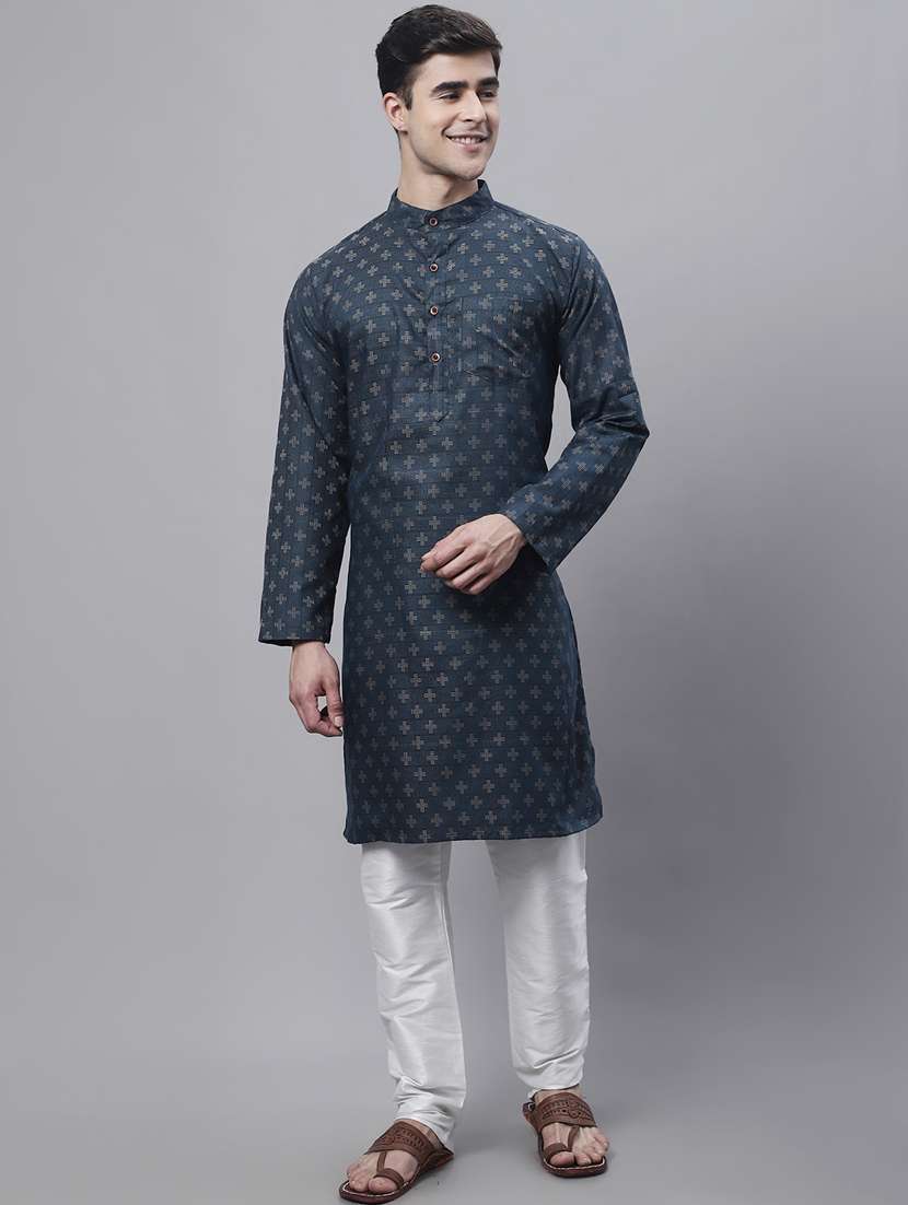 mandarin neck printed long kurta
