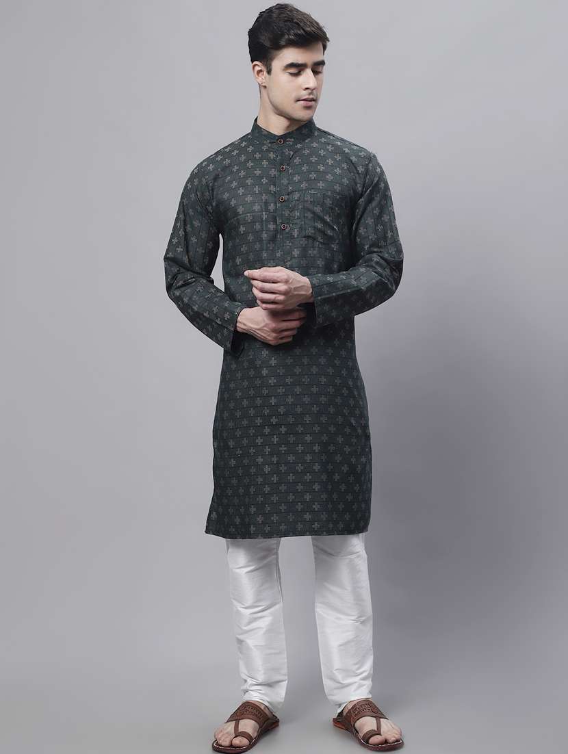 mandarin neck printed long kurta