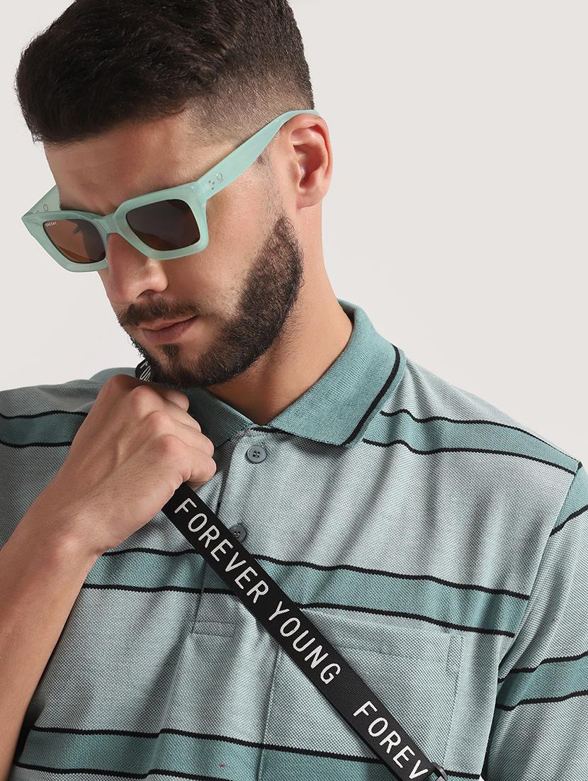 mens striped polo t-shirt - 20010075 - Standard Image - 4