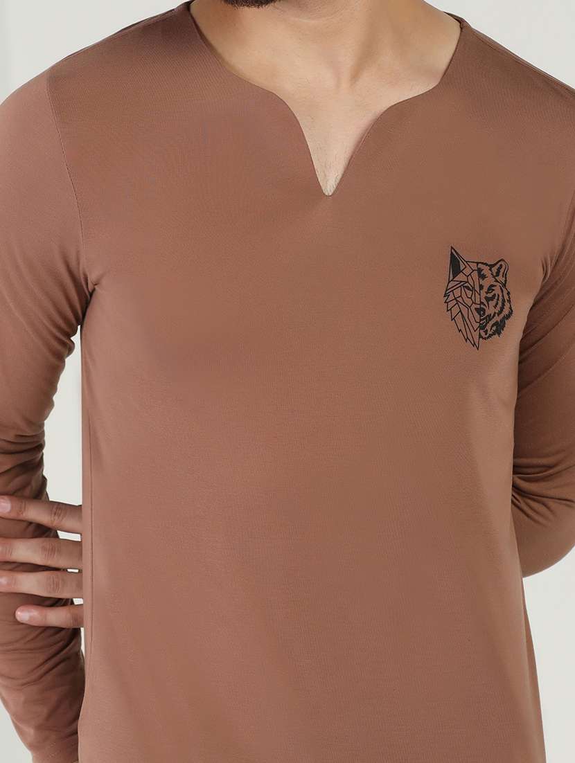 v-neck solid regular t-shirt - 20010127 -  Standard Image - 4