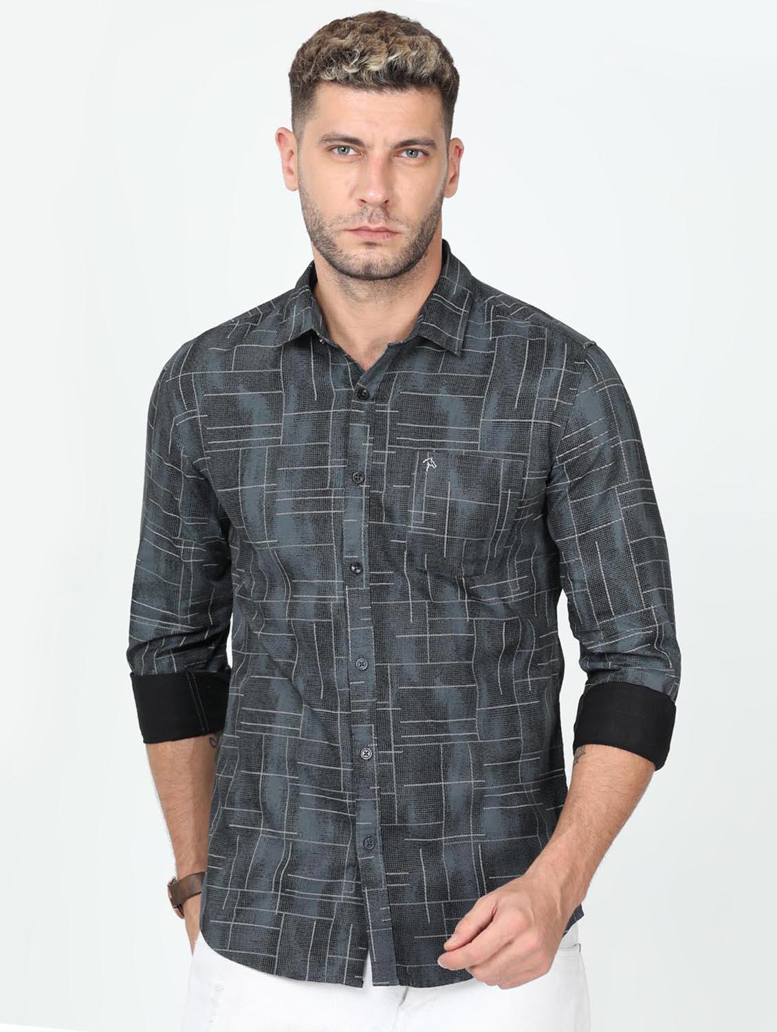 mens printed casual shirt