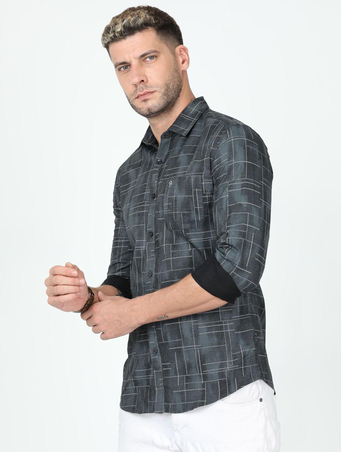 mens printed casual shirt - 20010517 - Standard Image - 1