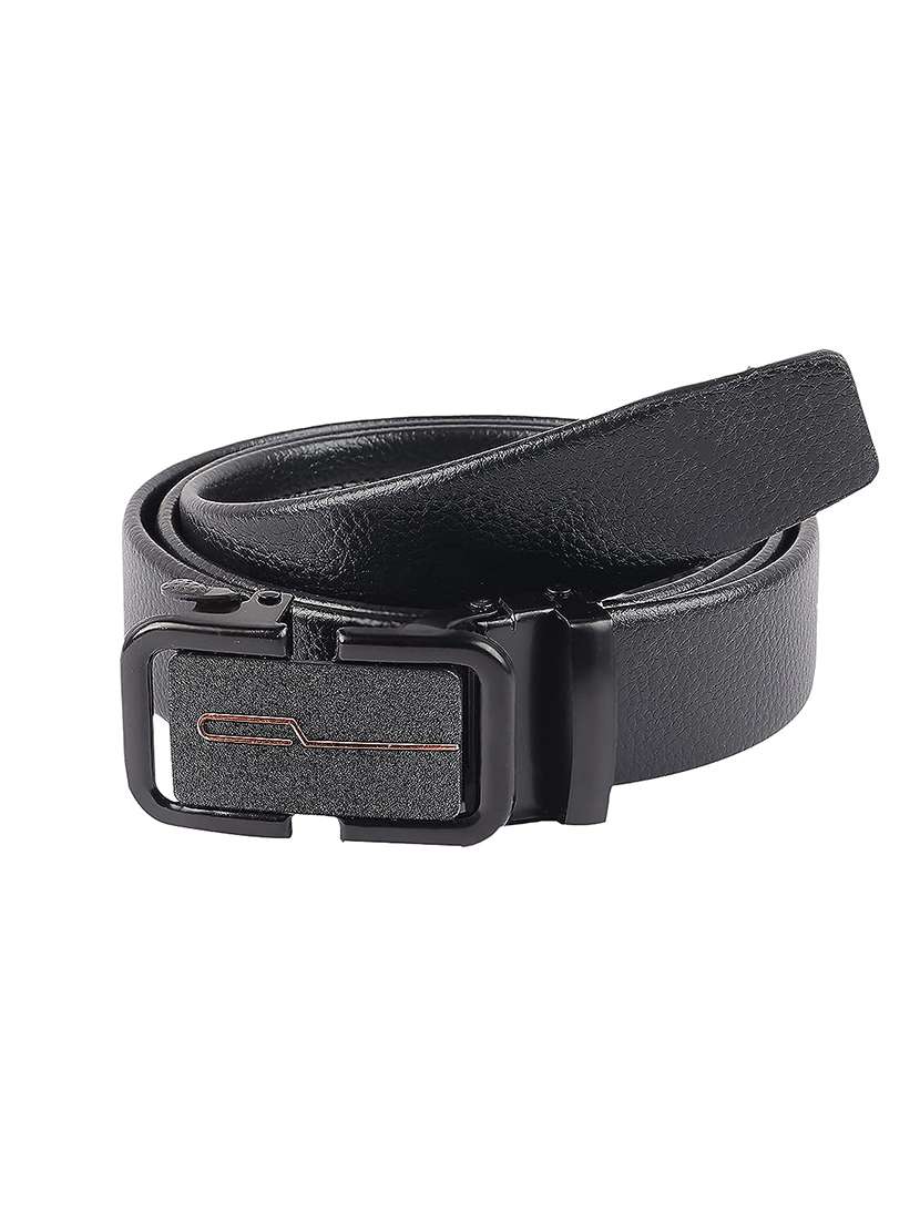 black leather belt