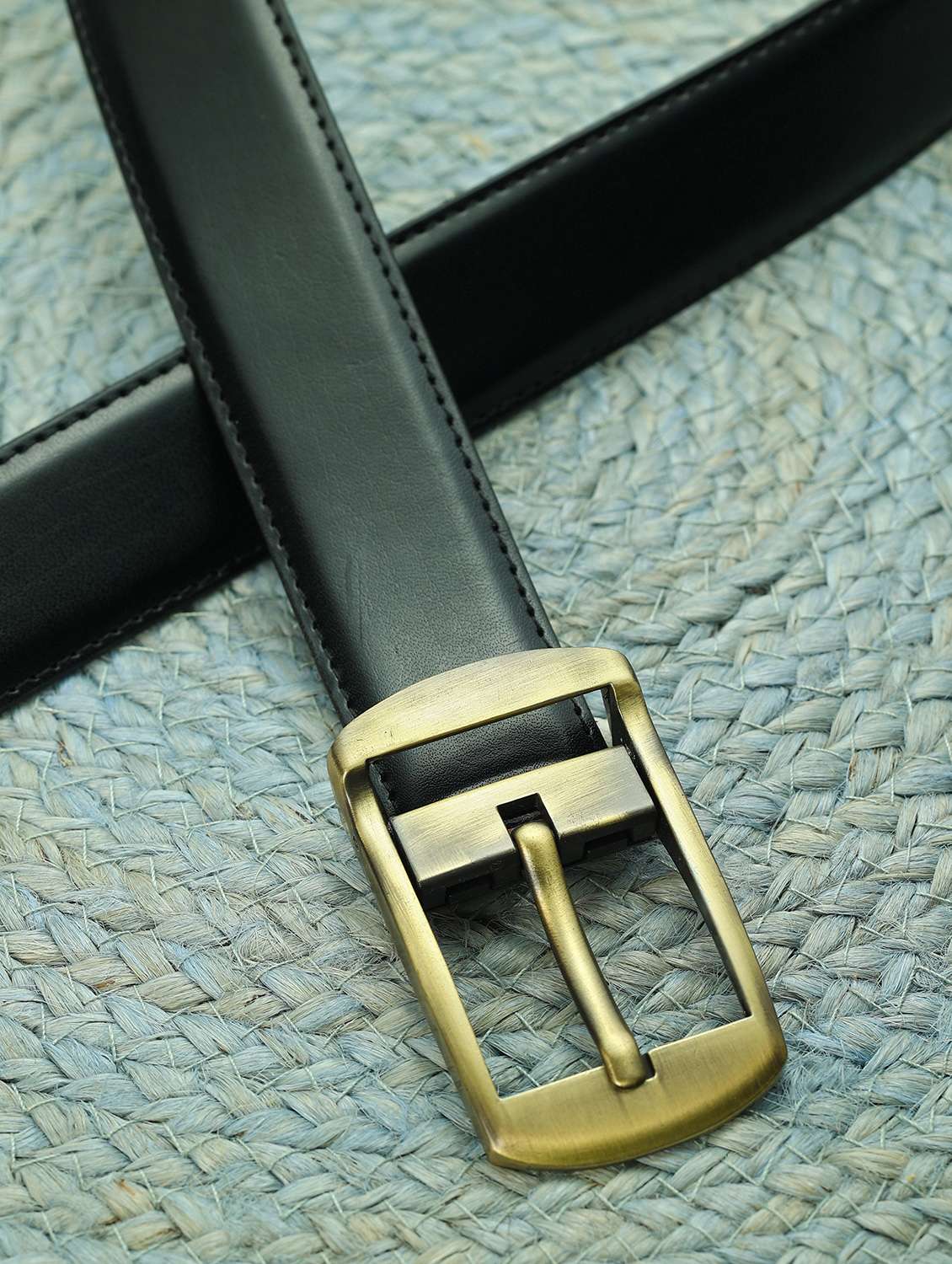 black leather belt