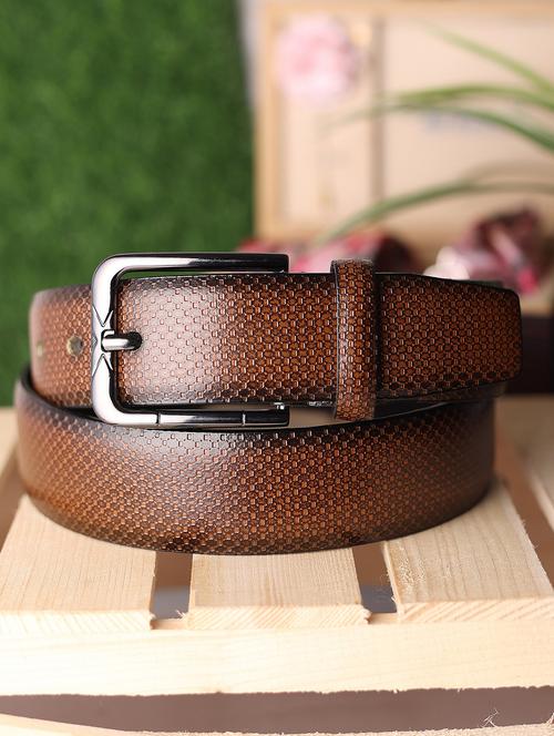men brown leather belt - 20011420 -  Standard Image - 0