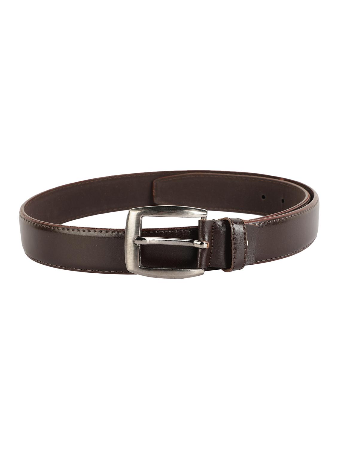 brown leather belt