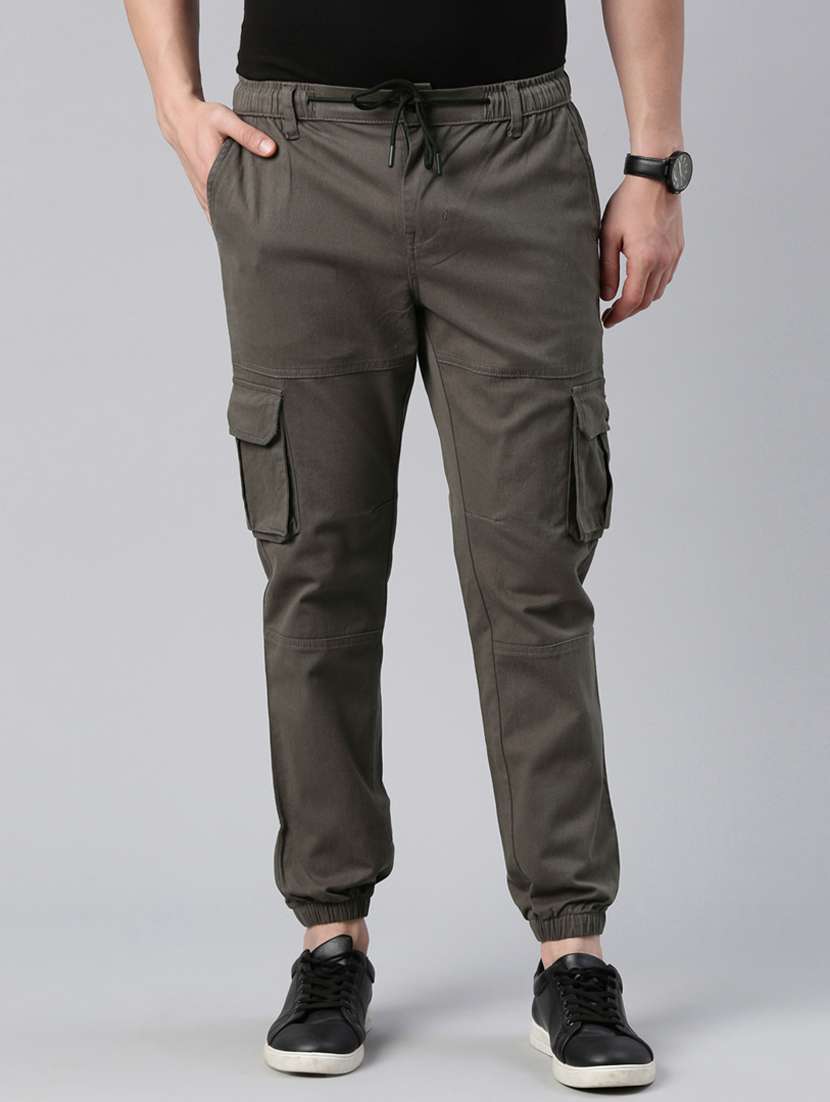 grey cotton cargos