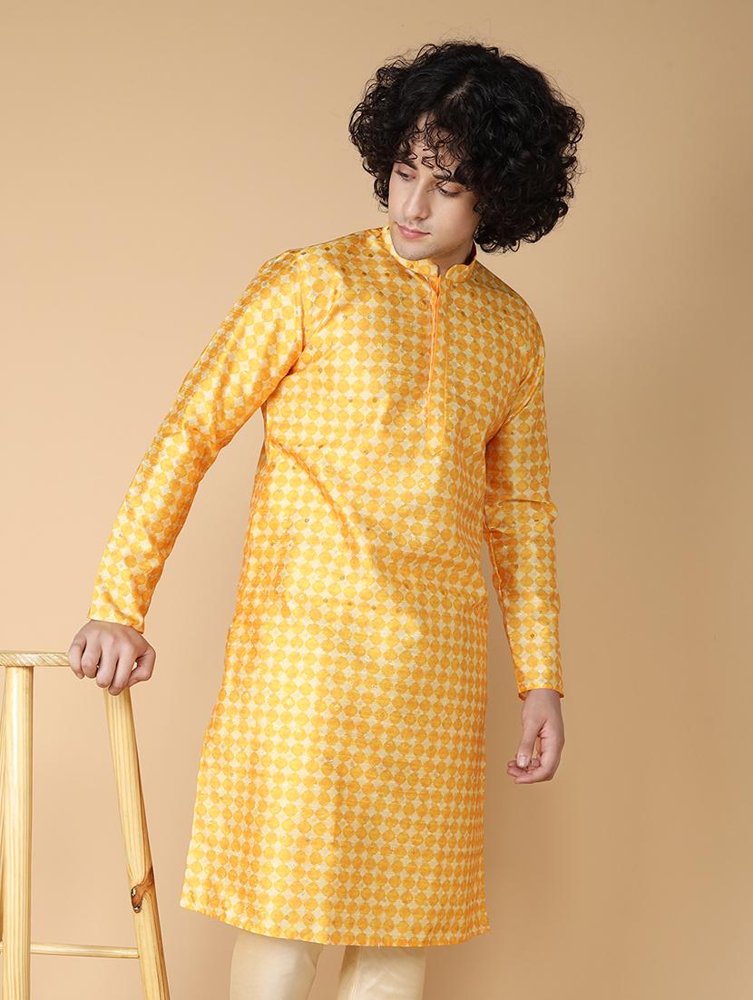 mandarin neck printed long kurta - 20011612 - Zoom Image - 0