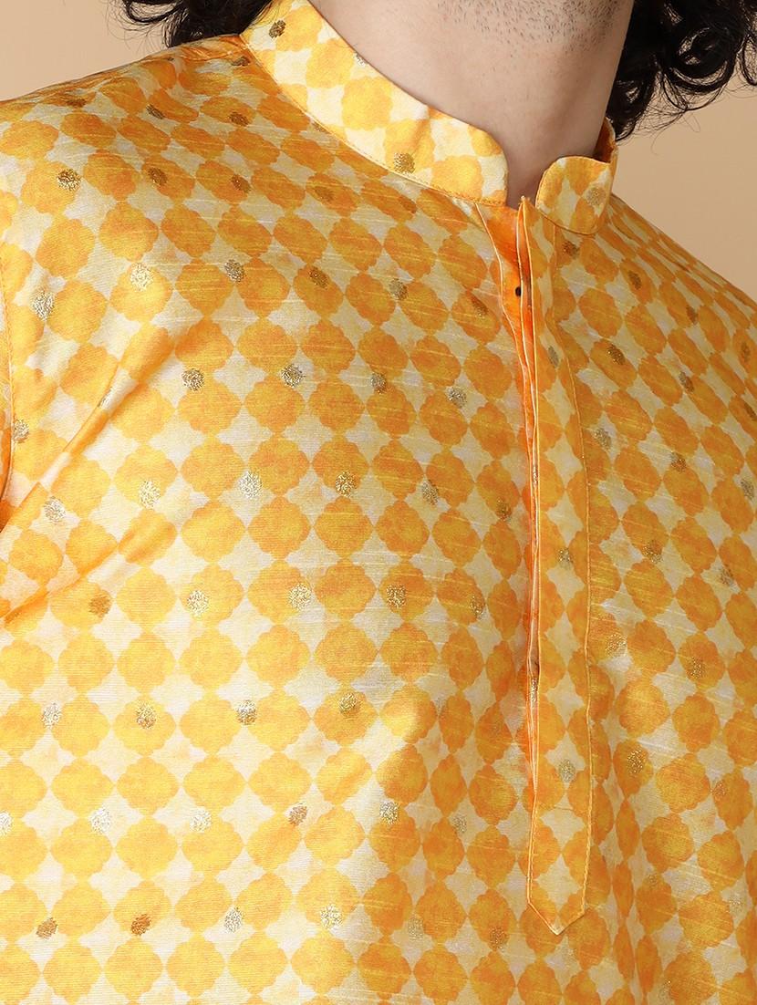 mandarin neck printed long kurta - 20011612 - Standard Image - 4