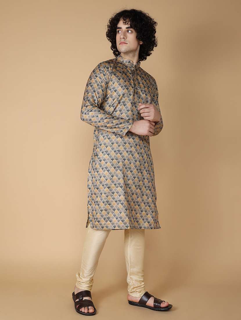 men printed kurta churidar ethnic wear set - 20011735 -  Zoom Image - 0