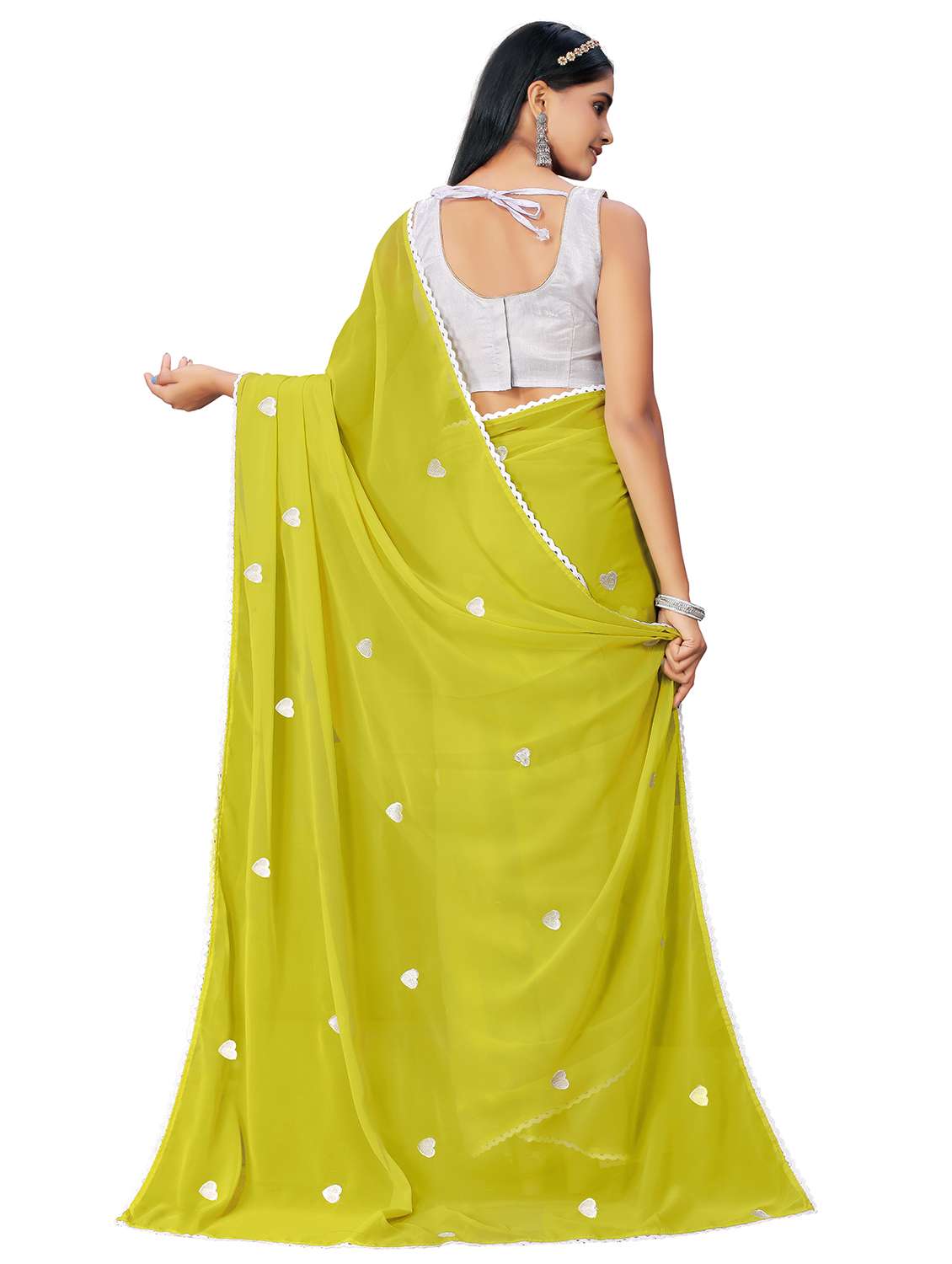 women's embroidered saree with blouse - 20011828 -  Standard Image - 1