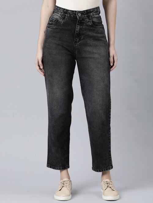 women's plain straight fit jeans - 20011891 -  Standard Image - 0