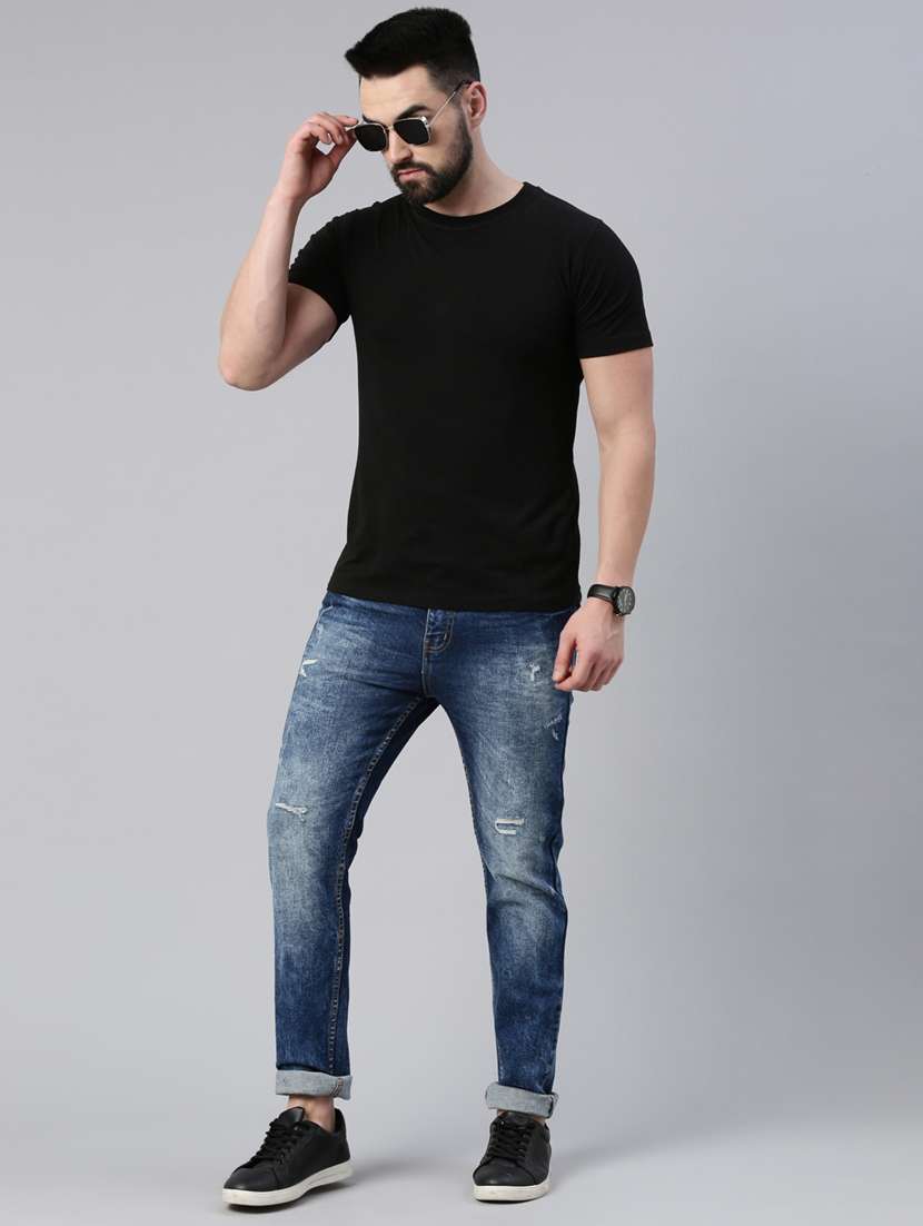 mens slim fit distressed jeans - 20011918 -  Standard Image - 4