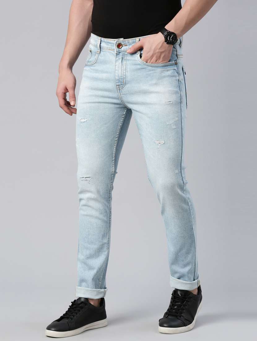 mens slim fit plain jeans - 20011919 -  Standard Image - 1