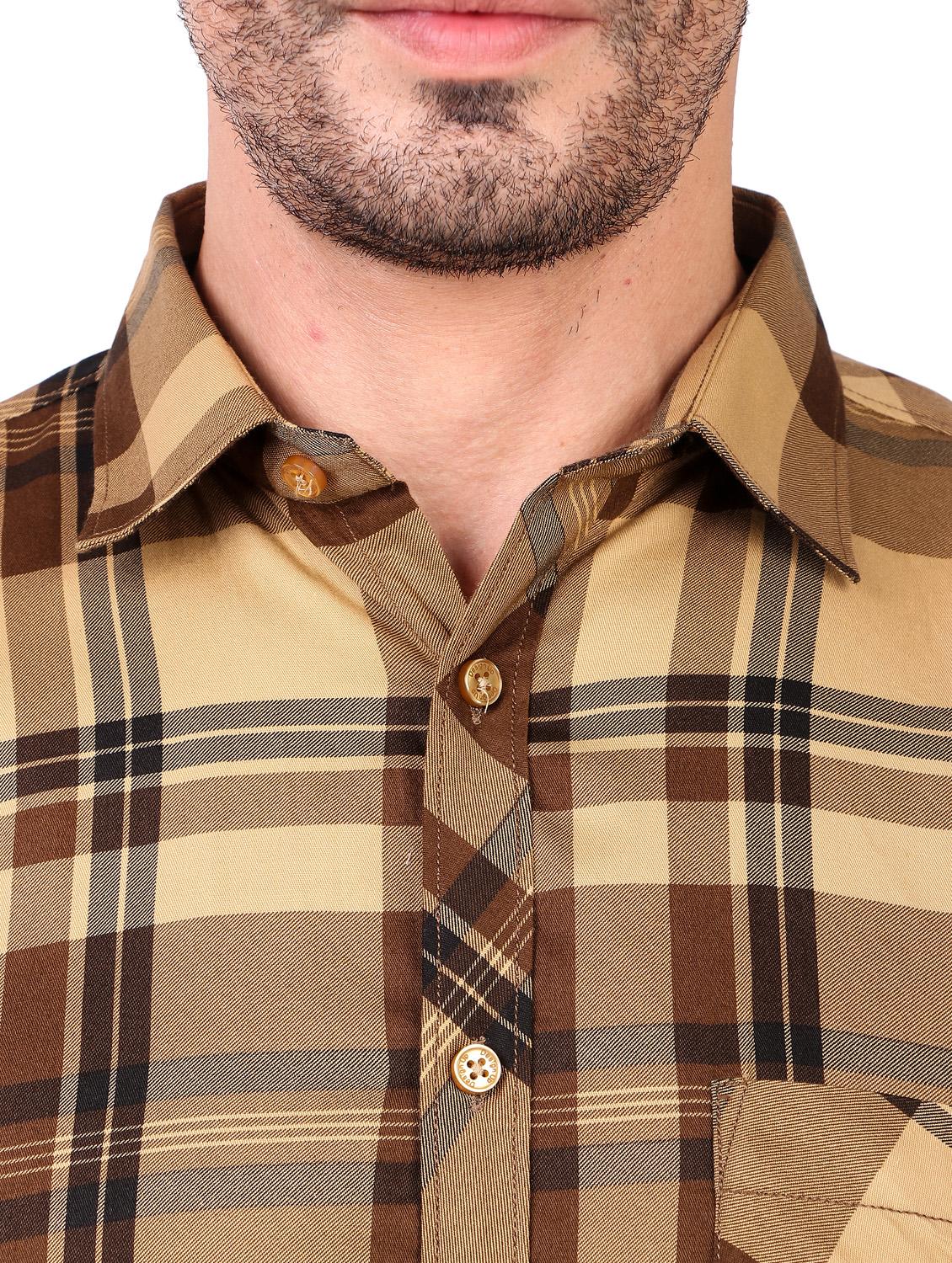 mens checks casual shirt - 20012049 - Standard Image - 4