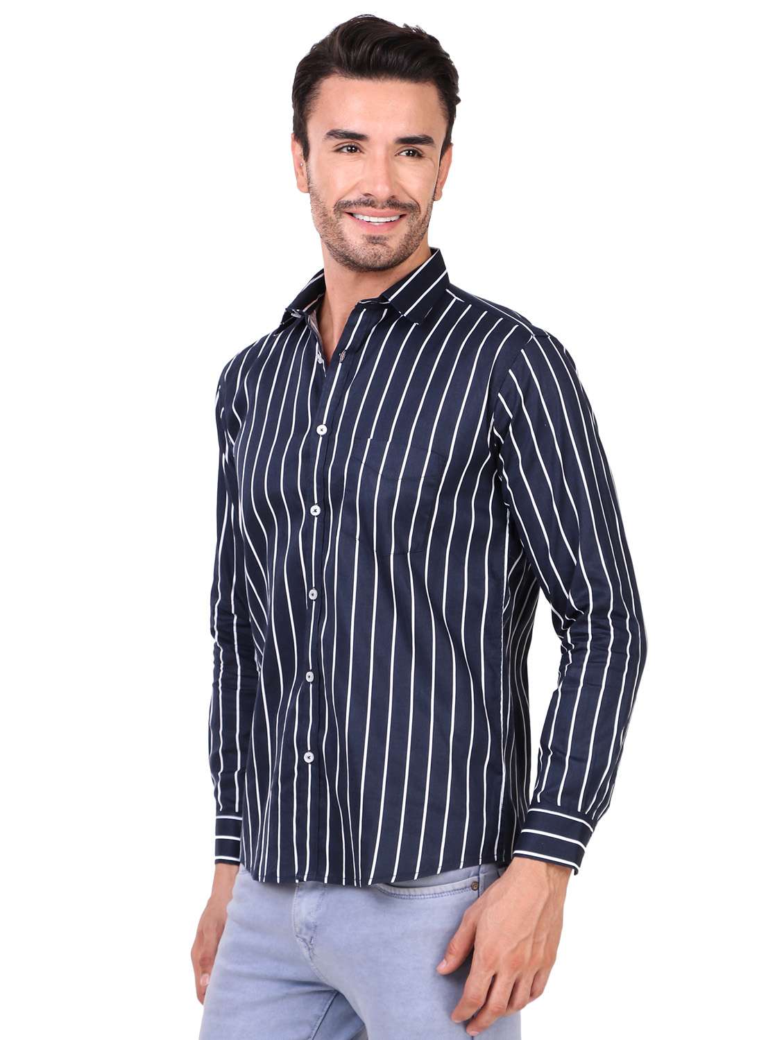 mens stripes casual shirt - 20012052 -  Standard Image - 1