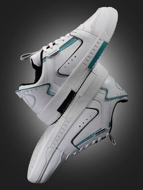 white synthetic lace up sneakers - 20012892 -  Standard Image - 0