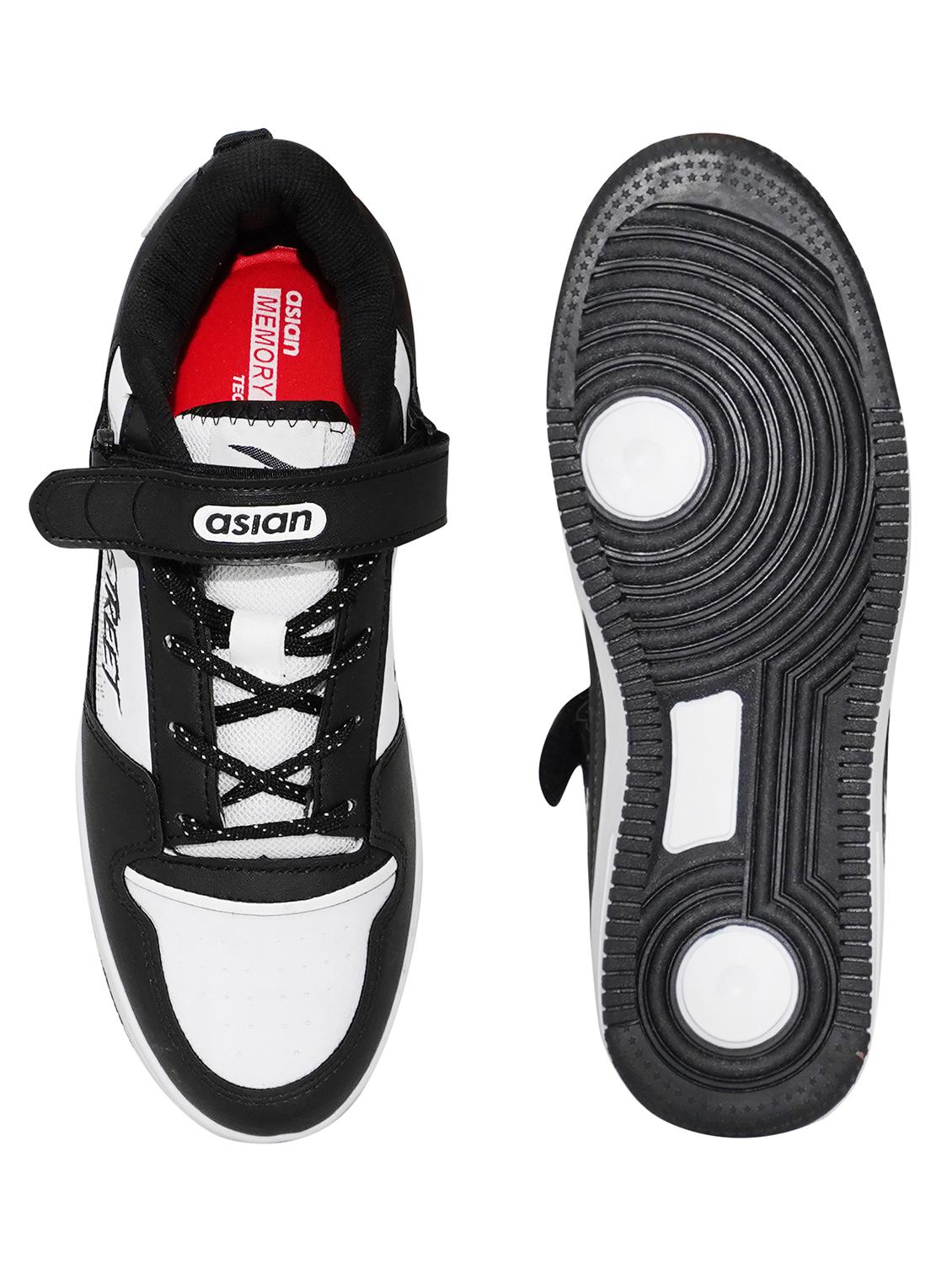 black synthetic lace up sneakers - 20012893 - Standard Image - 4