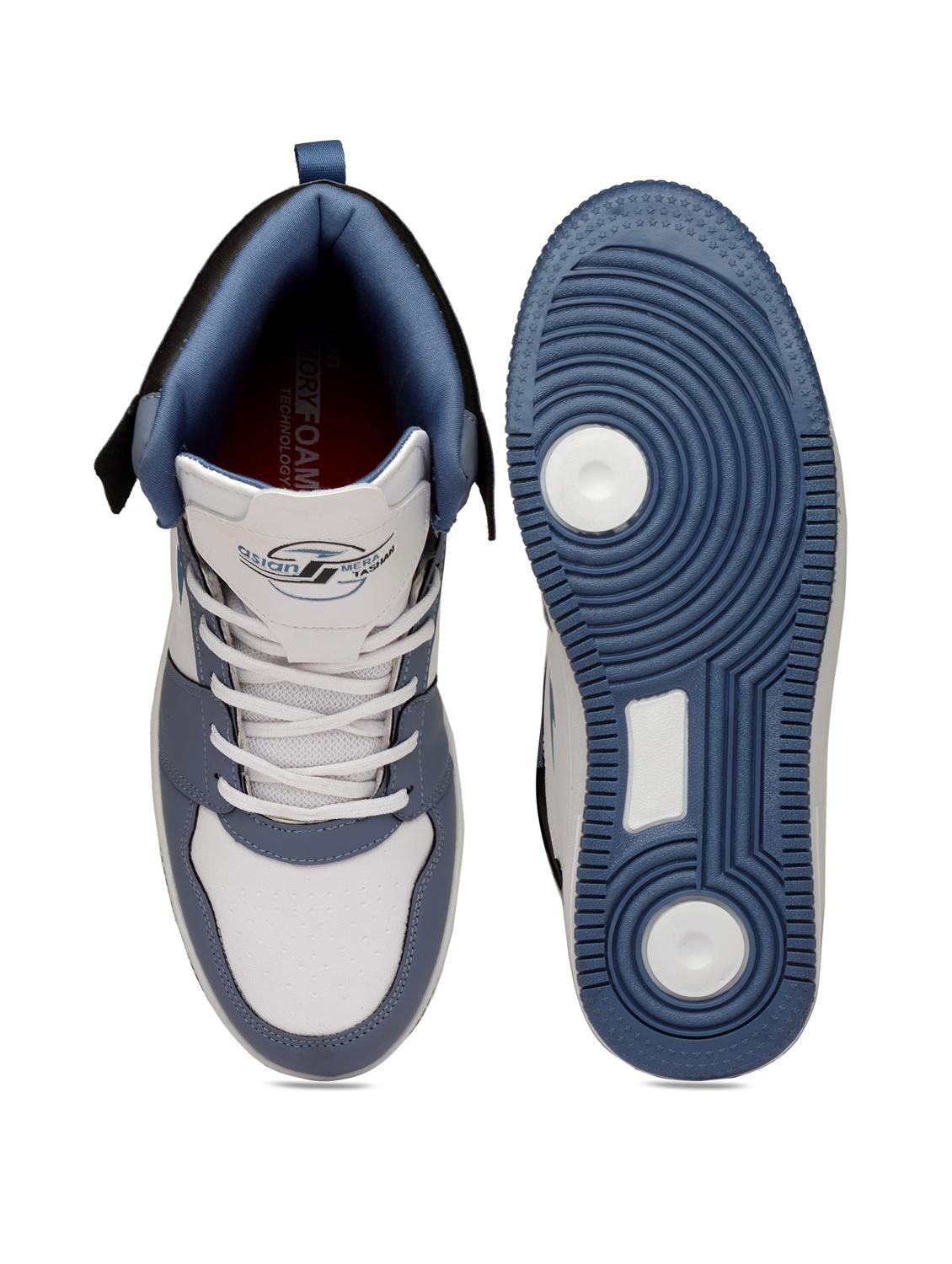 white synthetic lace up sneakers - 20012902 - Standard Image - 4