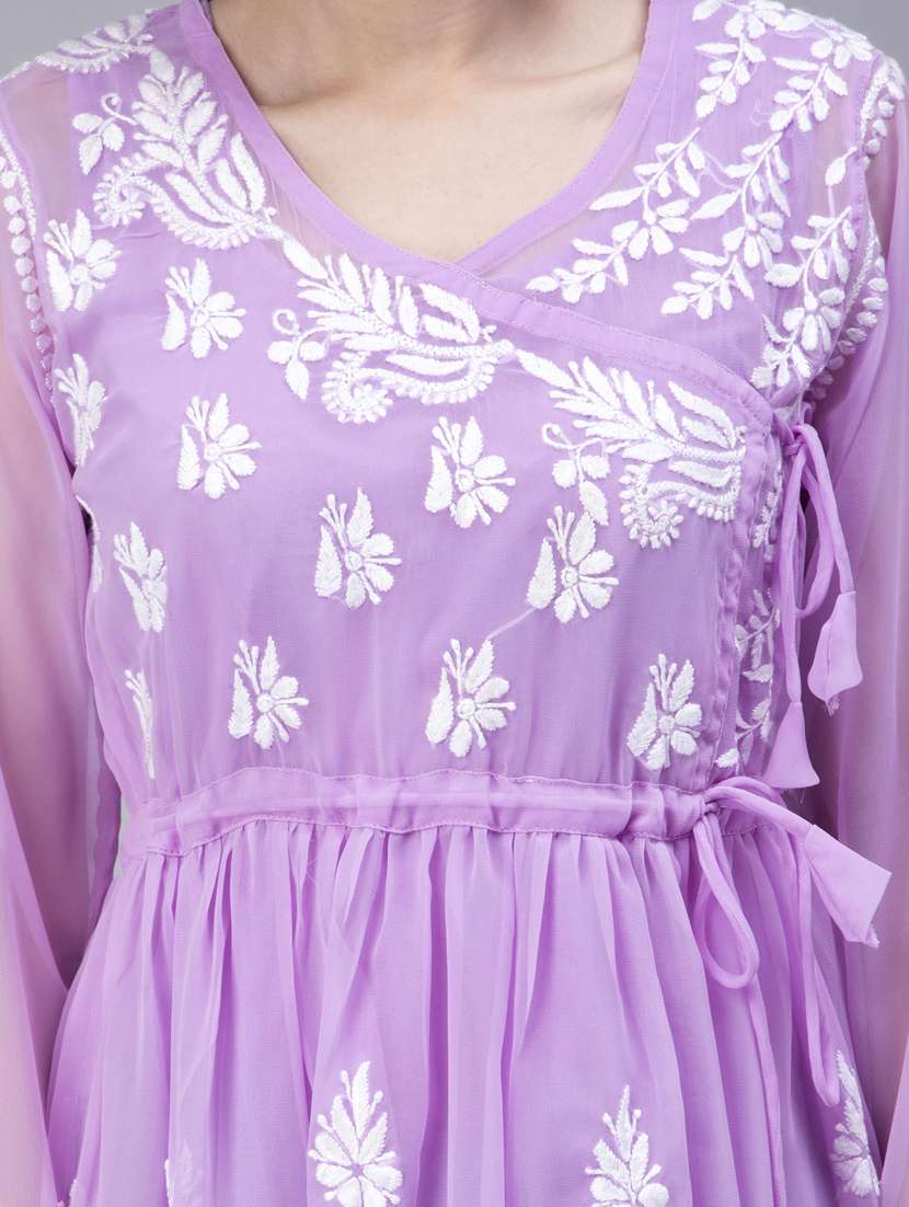 Chikankari Georgette Short Kurti