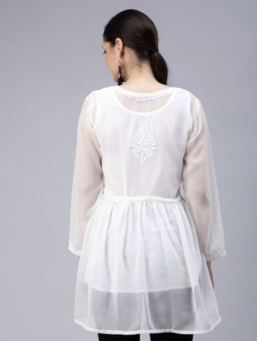Chikankari Georgette Short Kurti