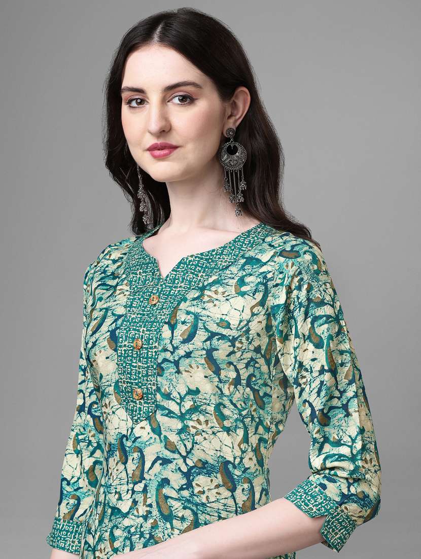 blue cotton kurta pant set - 20013024 - Standard Image - 4
