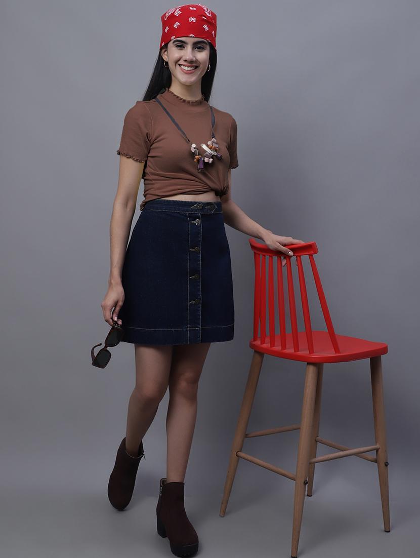 women's solid mock neck top - 20013039 - Standard Image - 4